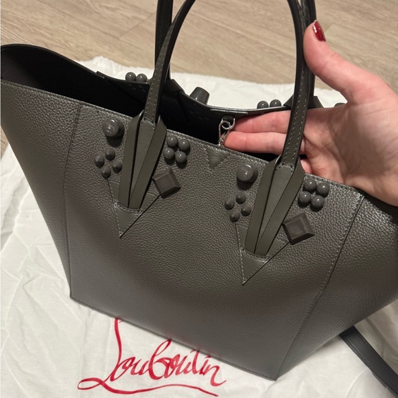 Christian Louboutin Dark Grey Leather Tote Bag - Picture 5 of 6